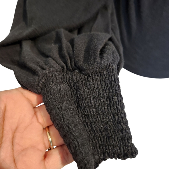 EUC NATION LTD TABITHA FULL SLEEVE V- NECK BLACK SZ S - Picture 8 of 13